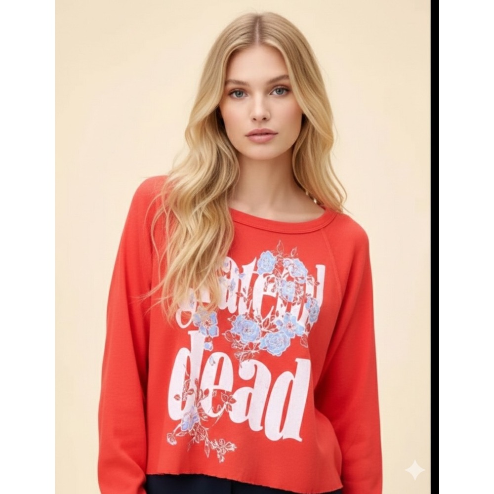 New DAYDREAMER Grateful Dead Blooming Flowers Sweatshirt XS Long Sleeve Shirt